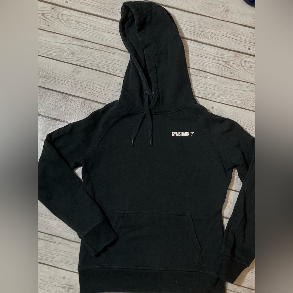 Black Gymshark Logo Hoodie Sweatshirt with Pocket XS